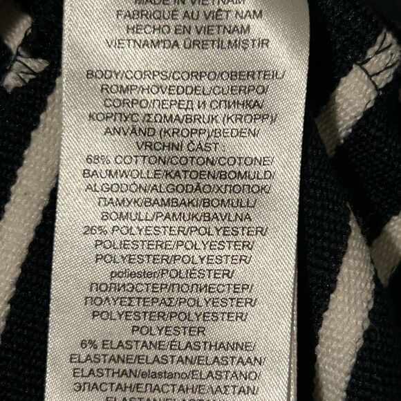 Ralph Lauren Navy & White Striped Nautical Hoodie Gold Button Sailor Pullover XS - Picture 5 of 8